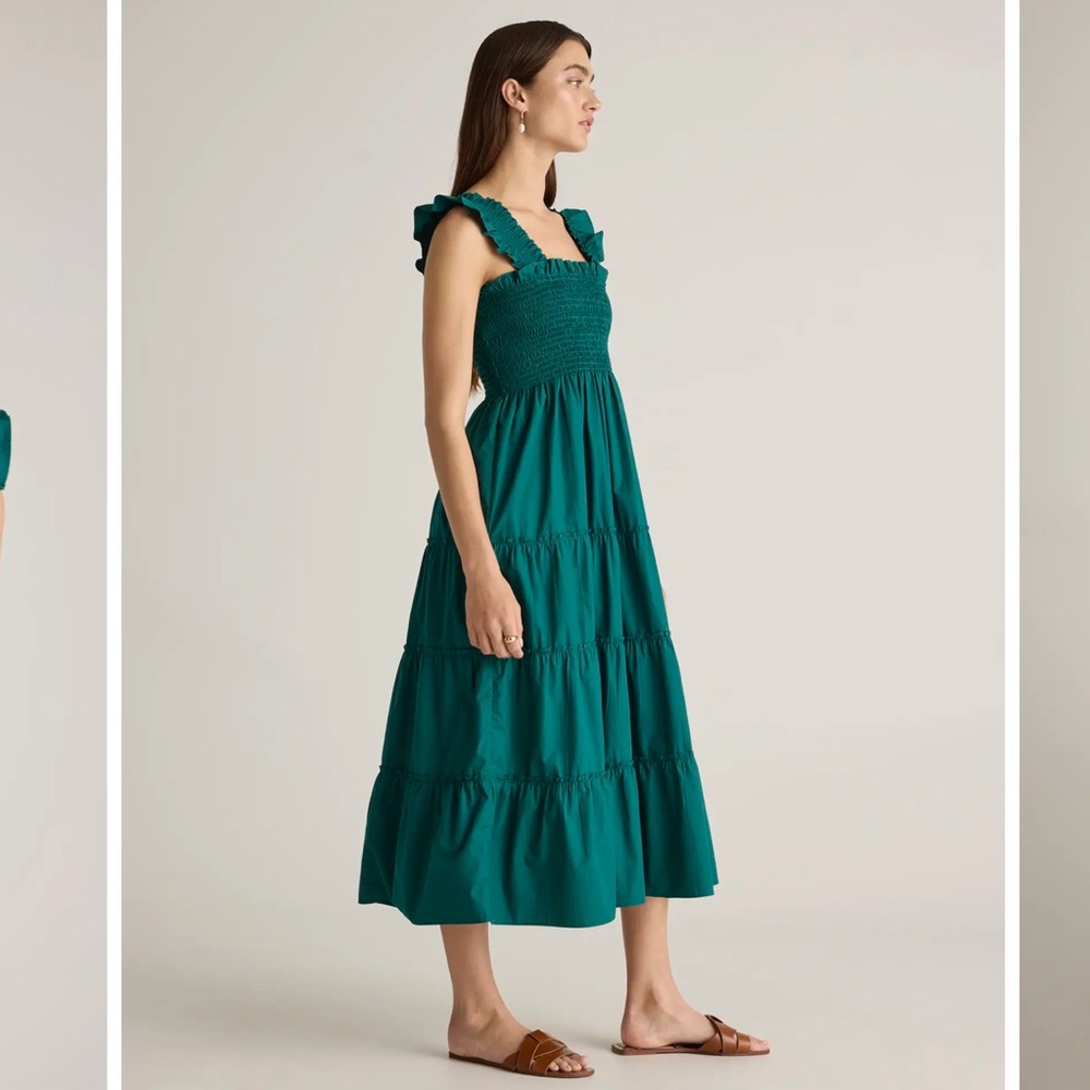 Quince Teal Sleeveless Dress